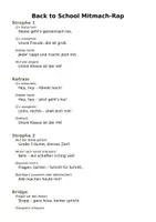 Vorschau - Poster - Back to School Rap 🎤 – Mitmach-Rap zum Schulstart mit Bewegung | Grundschule 2.–4. Klasse - Seite 1