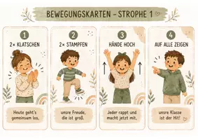 Vorschau - Poster - Back to School Rap 🎤 – Mitmach-Rap zum Schulstart mit Bewegung | Grundschule 2.–4. Klasse - Seite 3