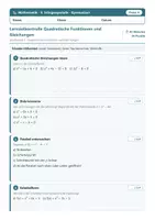 Vorschau - Test - Lernzielkontrolle Mathematik 9 Gymnasium - Seite 1