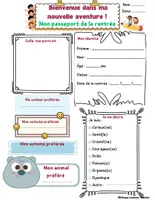 Aperçu - Feuilles d'exercices - Ma Rentrée Scolaire"Activités en Français" - Page 1