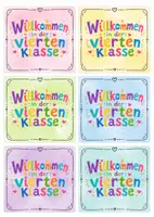 Vorschau - Bildkarten - Begrüßungskärtchen zum Schulstart | Klasse 2–4 & neutrale Variante | Freebie - Seite 3