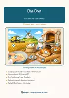 Vorschau - Arbeitsblätter - Das Brot – Vom Korn zum Brot – Lesespurgeschichte mit Rätselaufgaben (Klasse 5) - Seite 1