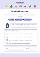 Vorschau - Arbeitsblätter - Wetterforscher – Wetter, Thermometer, Jahreszeiten - Sachunterricht Kl. 1/2 - Seite 1