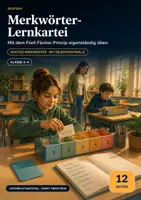 Vorschau - Arbeitsblätter - Merkwörter-Lernkartei Klasse 3–4 – Karteikarten, Abschreibtechnik und Selbstkontrolle - Deckblatt