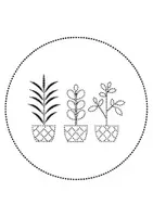 Vorschau - Mal- und Bastelvorlagen - runde Prickelbilder / Fensterbilder: Topfpflanzen - Grundschule - Bastelvorlagen - Seite 2