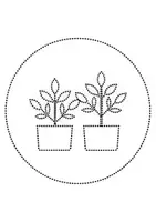 Vorschau - Mal- und Bastelvorlagen - runde Prickelbilder / Fensterbilder: Topfpflanzen - Grundschule - Bastelvorlagen - Seite 3