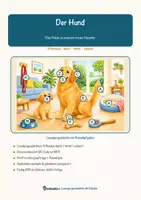 Vorschau - Arbeitsblätter - Der Hund – unser treues Haustier – Lesespurgeschichte mit Rätselaufgaben (Klasse 5) - Seite 1
