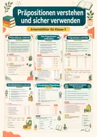 Vorschau - Arbeitsblätter - Präpositionen verstehen und sicher verwenden – Deutsch, Klasse 5 - Deckblatt