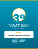 Vista previa - Unidades / Secuencias / Situaciones de Aprendizaje - "Planeación Semanal 3° Primaria NEM — Trimestre 1 - página 1