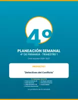 Vista previa - Unidades / Secuencias / Situaciones de Aprendizaje - "Planeación Semanal 4° Primaria NEM — Trimestre 1 - página 1