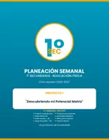 Vista previa - Unidades / Secuencias / Situaciones de Aprendizaje - PLANEACION EDUCACION FISICA SEMANAL 1 AÑO SECUNDARIA - página 1