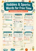 Vorschau - Arbeitsblätter - Hobbies & Sports: Words for Free Time – Englisch, Klasse 5–6 - Deckblatt