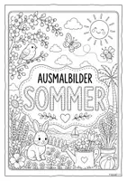 Vorschau - Arbeitsblätter - Ausmalbilder Sommer - 19 Sommermotive für Vor-, Grund & Förderschule - Seite 2