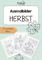 Vorschau - Arbeitsblätter - Ausmalbilder Herbst - 15 Herbstmotive für Vor-, Grund- und Förderschule - Deckblatt