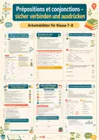 Vorschau - Arbeitsblätter - Prépositions et conjonctions – sicher verbinden und ausdrücken – Französisch, Klasse 7–8 - Deckblatt