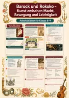 Vorschau - Arbeitsblätter - Barock und Rokoko – Kunst zwischen Macht, Bewegung und Leichtigkeit – Kunst, Klasse 8–9 - Deckblatt