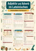 Vorschau - Arbeitsblätter - Adjektiv und Adverb im Lateinischen – Latein, Klasse 8 - Deckblatt
