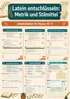 Vorschau - Arbeitsblätter - Latein entschlüsseln: Metrik und Stilmittel – Latein, Klasse 10–11 - Deckblatt