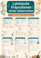 Vorschau - Arbeitsblätter - Lateinische Präpositionen sicher beherrschen – Latein, Klasse 7 - Deckblatt