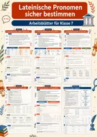Vorschau - Arbeitsblätter - Lateinische Pronomen sicher bestimmen – Latein, Klasse 7 - Deckblatt