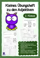 Vorschau - Unterrichtsreihen - Adjektive in der 2. Klasse – Kleines Übungsheft mit vielfältigen Übungen & Partneraufgabe - Deckblatt