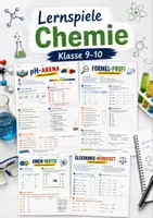 Vorschau - Arbeitsblätter - Chemie Lernspiele Klasse 9-10 | 5 Arbeitsblätter - Deckblatt