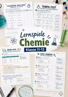 Vorschau - Arbeitsblätter - Chemie Lernspiele Klasse 11-12 | 5 Arbeitsblätter für die Oberstufe - Deckblatt