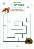Aperçu - Apprentissages en autonomie - 9 labyrinthes progressifs gratuits – Les animaux de la forêt – Maternelle PS, MS et GS - Page 2