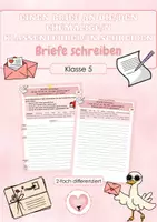 Vorschau - Arbeitsblätter - Briefe schreiben - Deckblatt