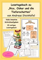 Vorschau - Arbeitsblätter - Lesetagebuch zu Rico, Oskar und die Tieferschatten - Lesebegleitheft zur Lektüre - Deckblatt