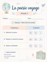 Aperçu - Fiches - Grilles d'évaluation Poésie - Page 1