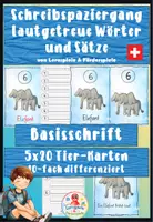 Vorschau - Arbeitsblätter - 6 Schreibspaziergänge lautgetreue Wörter und Sätze - Basisschrift - 10fach differenziert - Deckblatt