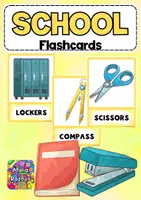 Vista previa - Decoración del aula - School Vocabulary Flashcards - Portada