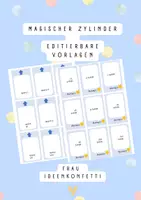 Vorschau - Mal- und Bastelvorlagen - Vorlage magischer Zylinder - blanko editierbar - Deckblatt