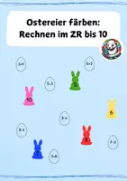 Vorschau - Arbeitsblätter - Österliches Rechnen im ZR bis 10 - Addition & Subtraktion - Deckblatt