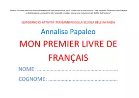 anteprima - Schede informative - MON PREMIER LIVRE DE FRANCAIS - Pagina 1