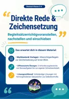 Vorschau - Arbeitsblätter - Direkte Rede & Zeichensetzung | 5.-6. Klasse - Deckblatt