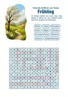 Vorschau - Arbeitsblätter - Suchsel - Frühling (inkl. Lösungen) - Seite 2