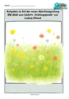 Vorschau - Arbeitsblätter - „Frühlingsglaube“ (Uhland) Gedichtanalyse Abschlussprüfung 2027 RS BW - Deckblatt