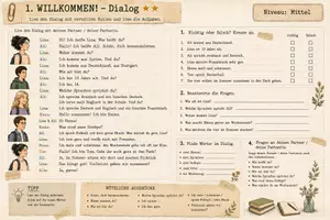 Vorschau - Arbeitsblätter - VKL mit Herz: Zusatzmaterial:Dialog 2-fach differenziert - Seite 1