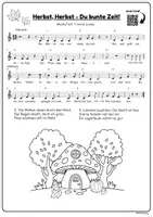 Vorschau - Arbeitsblätter - Herbstlied "Herbst, Herbst - Du bunte Zeit" - Musik Jg.1-4 - Seite 2