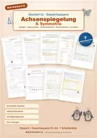Vorschau - Unterrichtsreihen - Achsenspiegelung & Symmetrie Klasse 6 – 7 AB mit Lösungen - Deckblatt