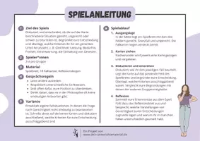 Vorschau - Arbeitsblätter - Recht und Gerechtigkeit ⎮ Gerecht oder nicht - Entscheide dich - Spiel für Klasse 11 bis 13 - Seite 1