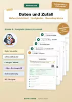 Vorschau - Stundenentwürfe - Wahrscheinlichkeit, Häufigkeiten & Vierfeldertafel - Klasse 8 Komplettpaket - Deckblatt