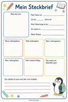 Vorschau - Arbeitsblätter - Das bin ich! – 3 Steckbrief-Vorlagen zum Kennenlernen - Seite 3