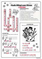 Vorschau - Arbeitsblätter - Musik-Rätsel zum Winter - Musik Jg.4-6 - Seite 3