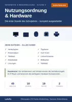 Vorschau - Stundenentwürfe - Erste Informatikstunde Klasse 5 – Nutzungsordnung & Hardware | komplette Stunde mit Verlaufsplan, Präsentation, Arbeitsblatt, Bildkarten & Lösungen - Deckblatt