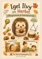 Vorschau - Bildkarten - Igel Ilvy im Herbst – Klanggeschichte & Kastanienmassage | Kita & Kindergarten - Deckblatt