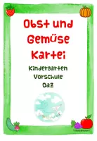 Vorschau - Arbeitsblätter - Obst und Gemüse Kartei Vorschule und 1. Klasse Grundschule - Deckblatt