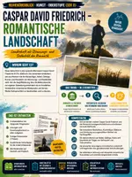 Vorschau - Unterrichtsreihen - Caspar David Friedrich Unterrichtsmaterial – Romantik, Landschaftsmalerei und Bildanalyse für den Kunstunterricht der Oberstufe - Deckblatt